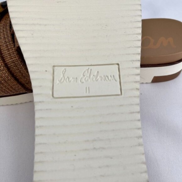 Sam Edelman Ariane Slide Sandal - Cuoio Weave Size 11 Exaggerated Buckle - Picture 11 of 13